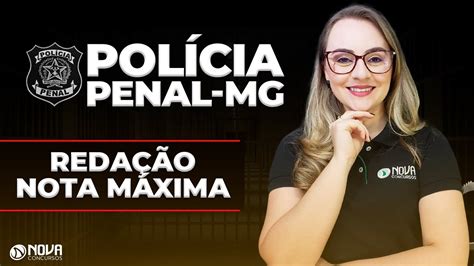 Concurso Polícia Penal MG 2021 Aulão de Redação YouTube