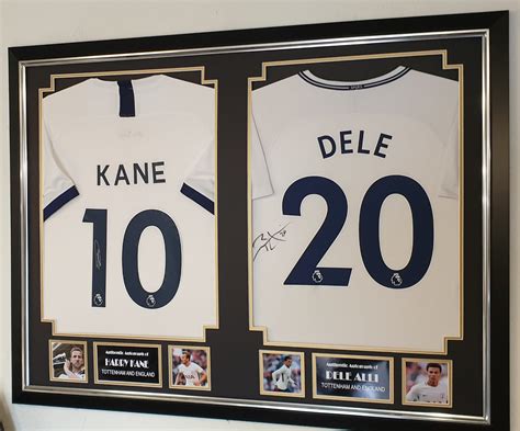 Harry Kane Dele Alli Signed Spurs Football Shirts Framed Experience