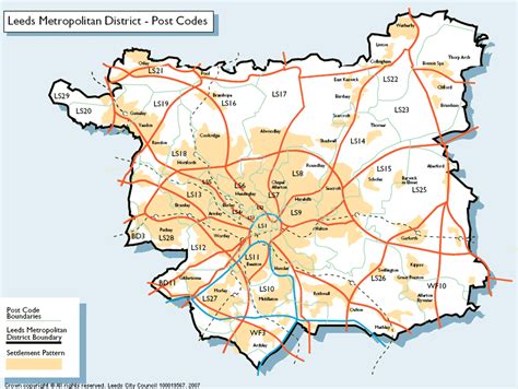 Leeds Maps Post Codes