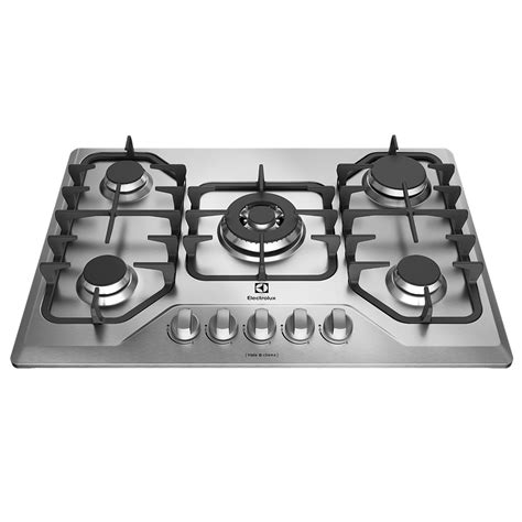 Cooktop 5 Bocas Em Inox - Cooktop 5 Bocas em Inox tripla chama a Gás - Electrolux