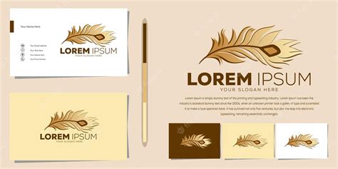 Premium Vector Peacock Feather Logo Design Template