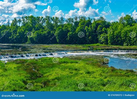 Venta Waterfall At Latvian Village Kuldiga Stock Photo Image Of