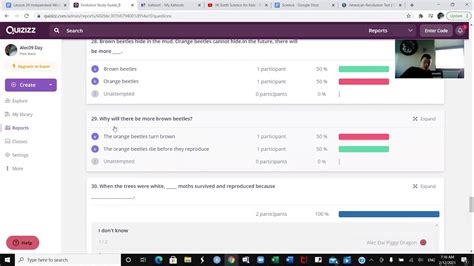 Im Looking At The Report In Quizizz In Study Guide Then I Look At