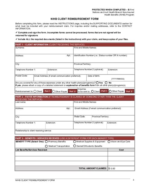 Nihb Claim Form Fill Online Printable Fillable Blank Pdffiller