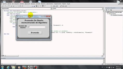 Programa Ciclo For Promedio De Un Alumno En Visual Basic Youtube