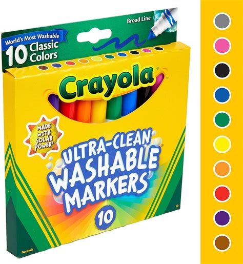 Crayola Ultra Clean Washable Markers Broad Line Classic Ultra Clean