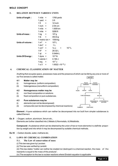 Mole Concept Notes For Class 11 Iit Jee And Neet