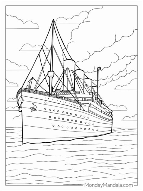 Titanic Ship Coloring Page Pdf