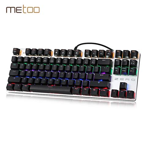 METOO ZERO X51 Teclado Mecânico Teclado de 87 Teclas do Teclado Para ...