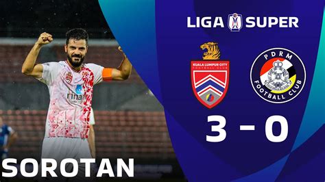 Sorotan Perlawanan Kl City Pdrm Liga Super Youtube