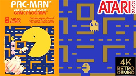 Pac Man Atari 2600 4k Gameplay Youtube