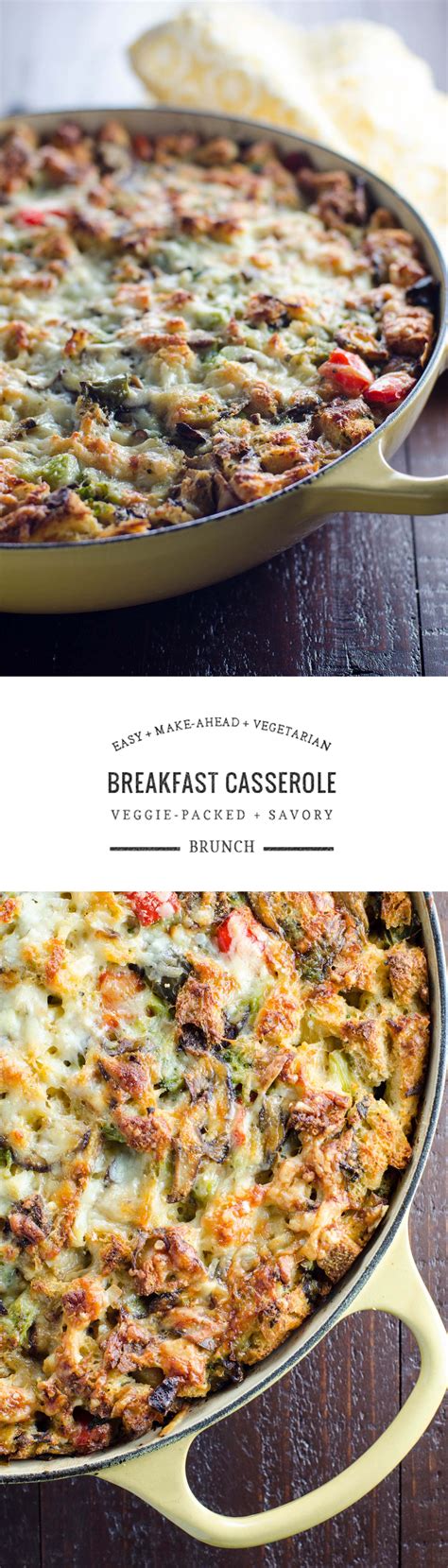 Make Ahead Vegetarian Breakfast Casserole Umami Girl Recipe Breakfast Recipes Casserole