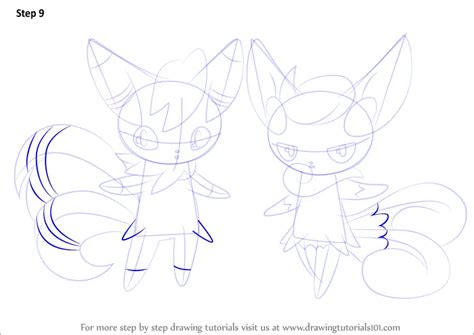 How To Draw Meowstic From Pokemon Pokemon Step By Step