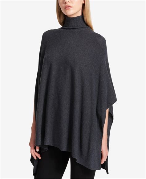 Dkny Asymmetrical Turtleneck Poncho Turtle Neck Turtleneck Poncho