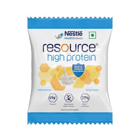 Nestle Resource High Protein Vanilla Flavour Powder 50 Gm Price Uses