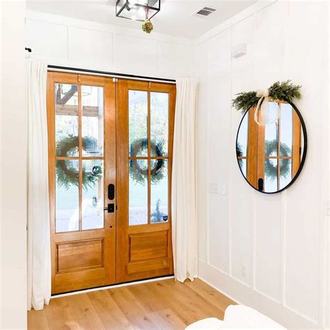 Modern Farmhouse Entryway With Black Chandelier Soul Lane