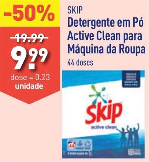 Promo O Skip Detergente Em P Active Clean Para M Quina Da Roupa