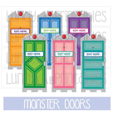 Printable Monsters Inc Doors