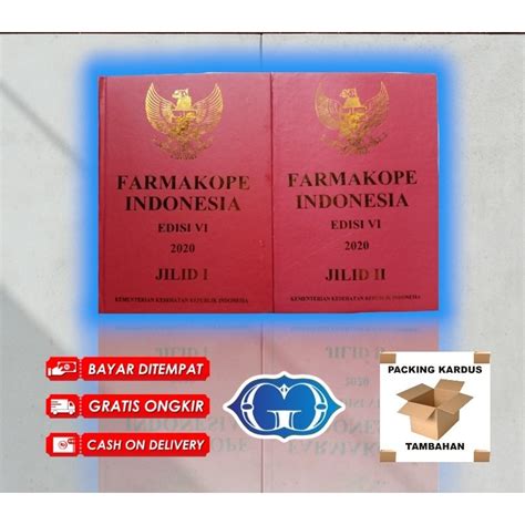 Jual Farmakope Indonesia Edisi 6 2020 Jilid 1 Dan 2 Sepaket Shopee