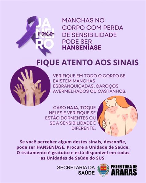 Munic Pio De Araras Janeiro Roxo Campanha Alerta Para Sintomas Da