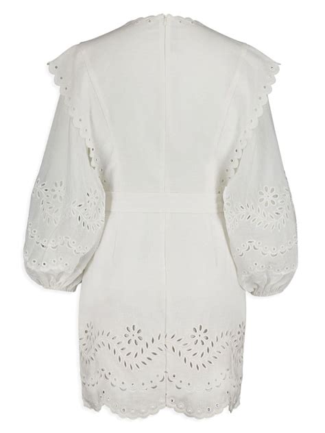 Zimmermann Vestido Corto Junie Blanco Farfetch Mx