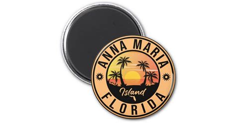 Anna Maria Island Florida Beach Retro Souvenir Magnet Zazzle