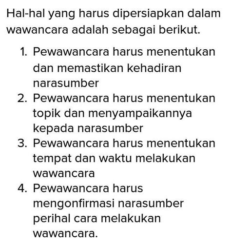 Sebutkan Hal Hal Yang Harus Di Persiapkan Sebelum Melakukan Wawancara