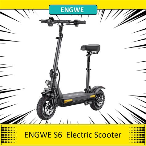 ENGWE S6 Scooter El Trica Dobr Vel Para Adultos Nova Vers O 10 Tire