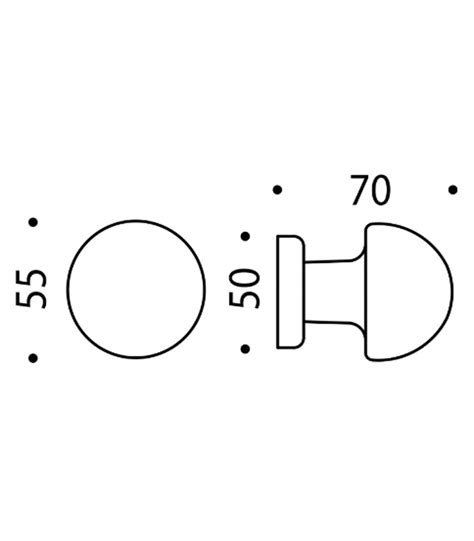 Fixed Door Knob Robot CD45 Colombo Design