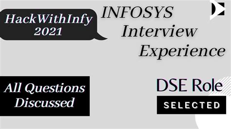 Infosys Technical Interview Experience HackWithInfy 2021 DSE Role