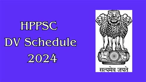 HPPSC Lecturer DV Schedule 2024 Check Document Verification Date