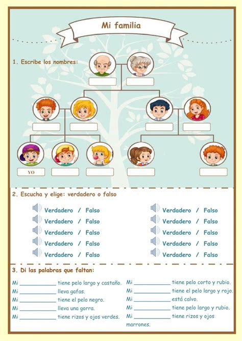 La Familia Worksheet Answer Key