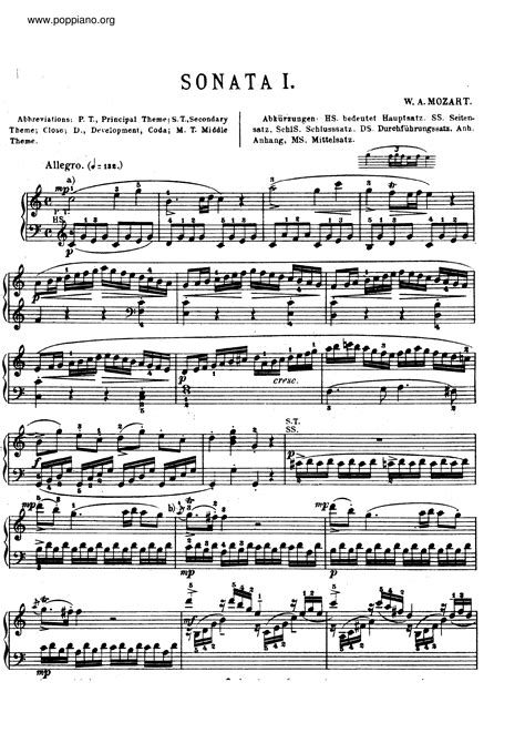 Mozart Piano Sonata No 16 K 545 All Movement Sheet Music Pdf Free