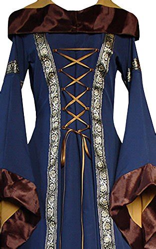 Aloe W Women Medieval Dress Renaissance Lace Up Vintage Style Gothic