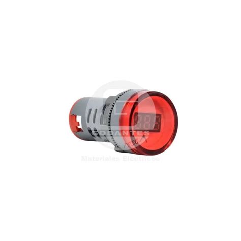 Luz Piloto Led Rojo C Indicador De Voltaje V Ekoline Gobantes Cl