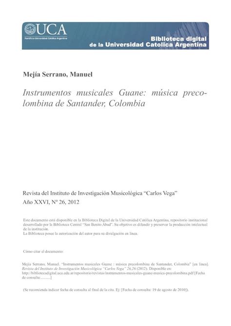 PDF Instrumentos musicales Guane música precolombina de 2019 04