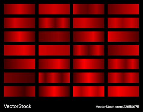 Collection of red metallic gradients Royalty Free Vector