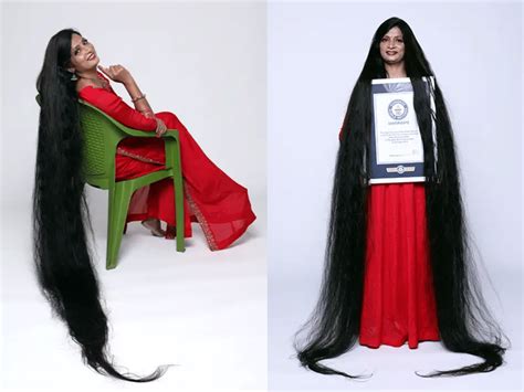 Smita Srivastava Long Hair UP Woman Sets Guinness World Record For