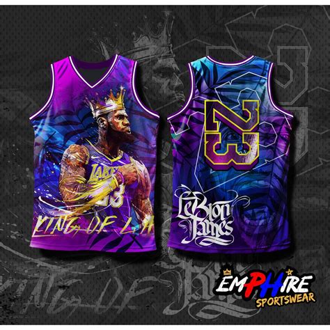 King James 23 Jersey King Of La Jersey Lebron James Full