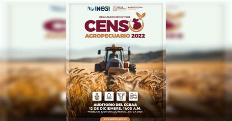 Invita SADER BC a presentación de resultados del Censo Agropecuario