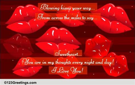 Blowing Kisses Your Way Free For Your Sweetheart Ecards Greeting