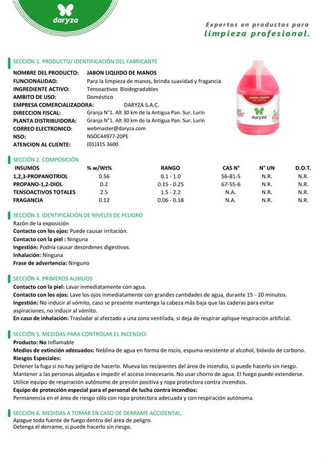 Hoja De Seguridad Jabon Crema Perfumado 21 1 PDF