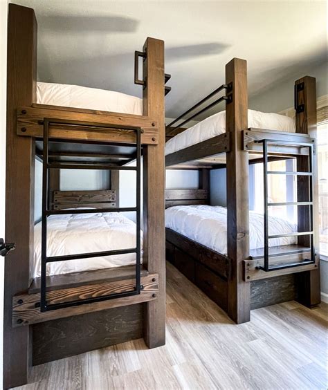 Custom Adult Bunk Room With Storage Big Sky Bunks Bunk Beds Bunk Beds Built In Adult Bunk