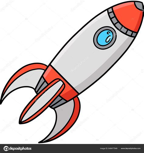 Cartoon Clipart Shows Rocket Ship Illustration Stock Illustration By ©abbydesign 648477948