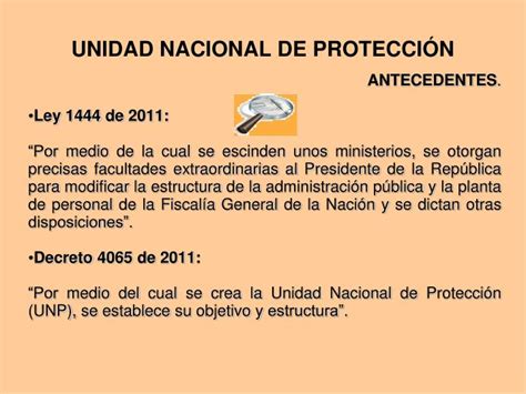 PPT UNIDAD NACIONAL DE PROTECCIÓN PowerPoint Presentation free