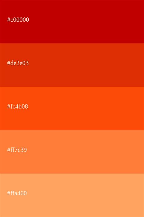 Palette De Couleurs Orange Codes Et Combinaisons