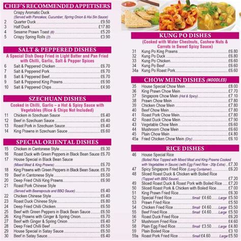 Menu At Golden Kitchen Chinese Bury St Edmunds Restaurant Bury Saint