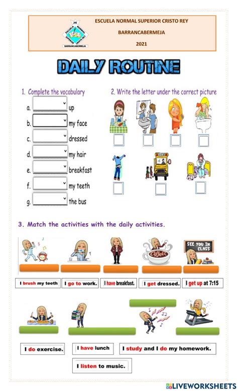 Daily Routine Days Of The Week Worksheet Daily Routine Worksheets