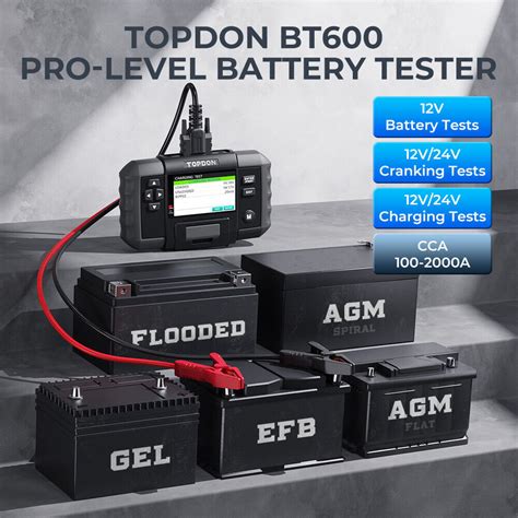 Topdon Car Battery Tester Digital Analyzer V Or V Auto Load Tester