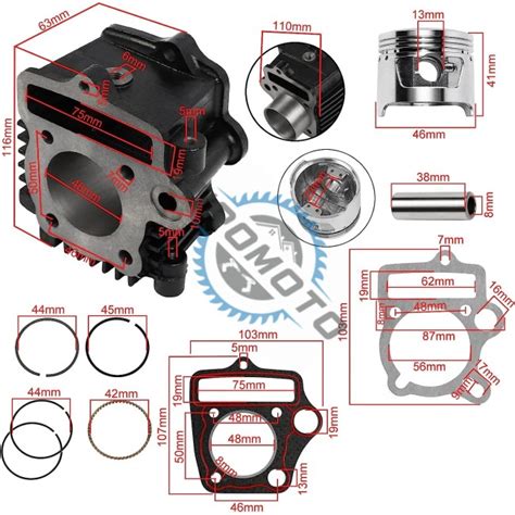 Set Motor Kit Cilindru Atv Cc T Mm Racire Pe Aer Mir